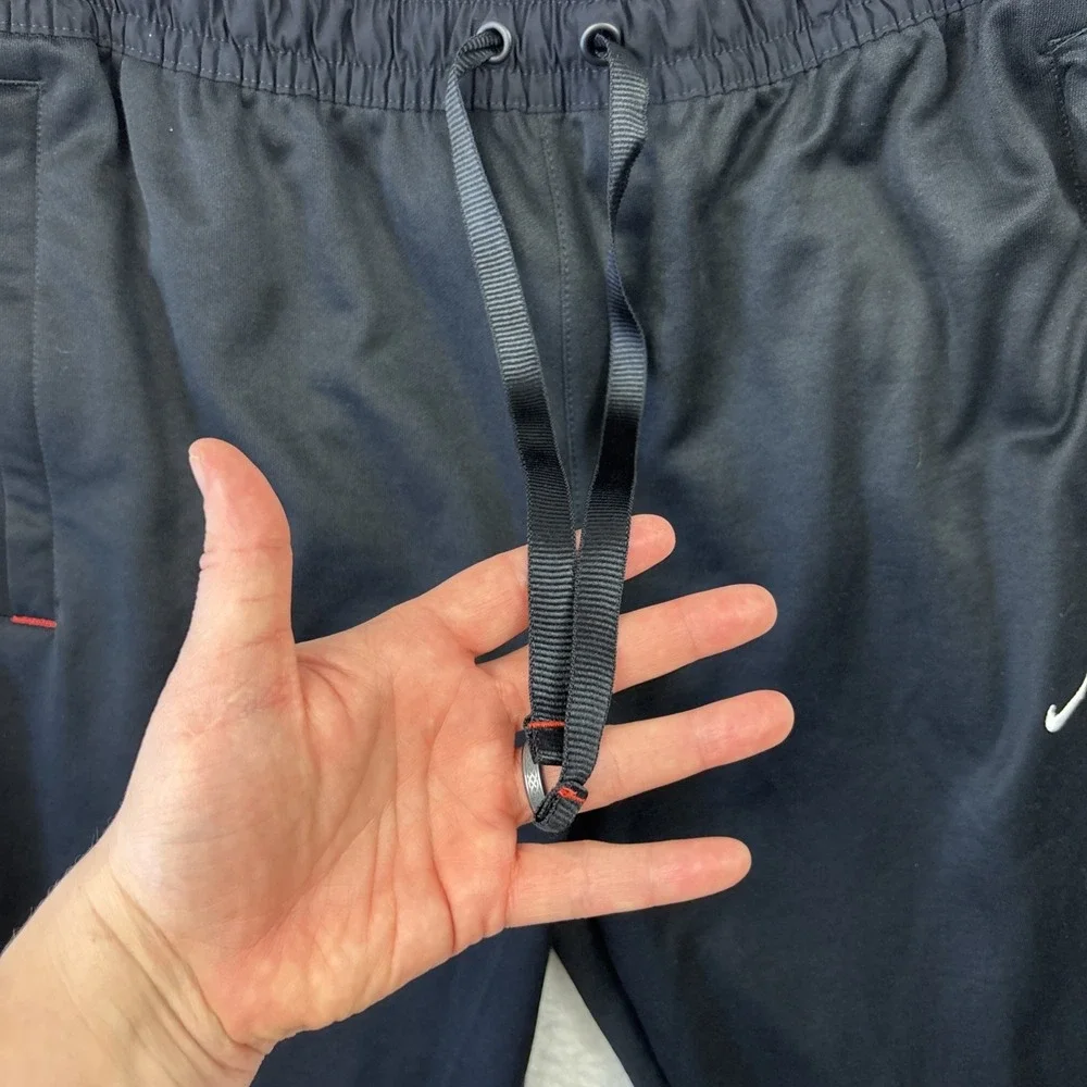 NIKE F.C. Mens Football Pants Small Black Soccer Sweatpants Zip Ankle Joggers